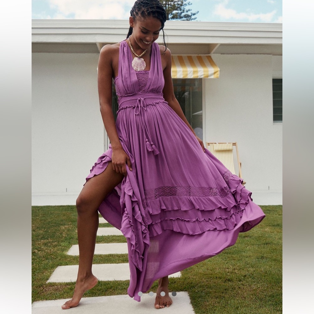 Santa Maria maxi in purple